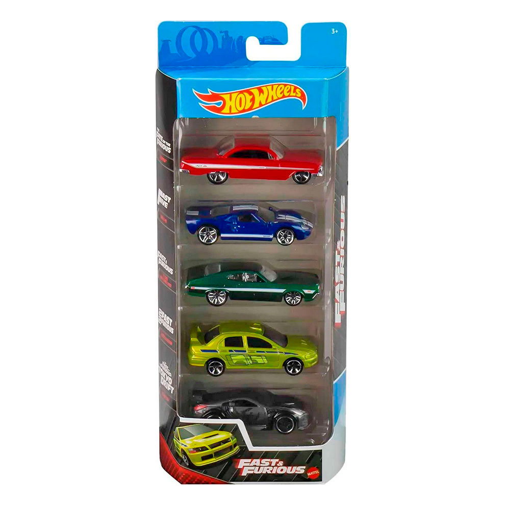 BLISTER PACK DE 5 AUTOS - FAST AND FURIOUS