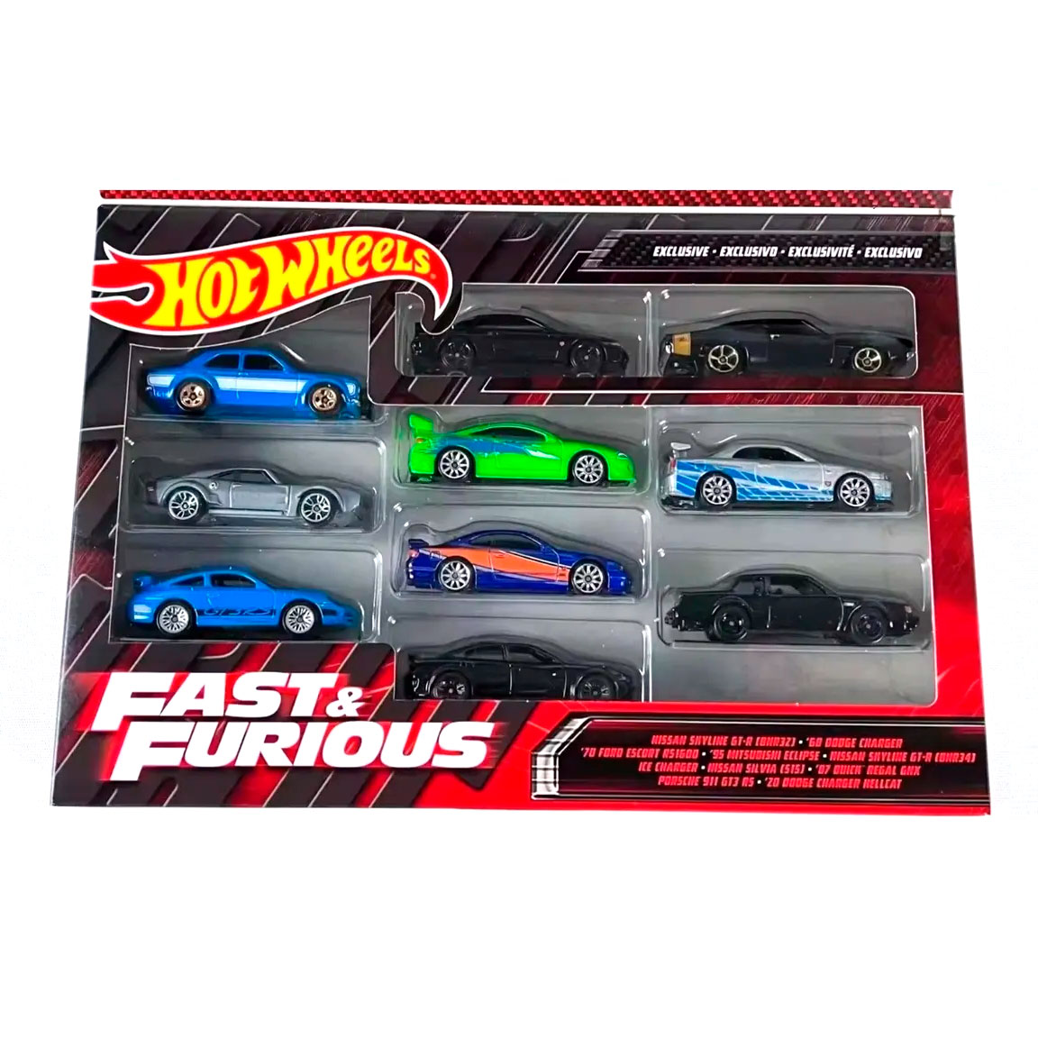 BOX PACK DE 10 FAST & FURIOUS - HOT WHEELS - Rápidos y Furiosos - ECLIPSE · imagen 3