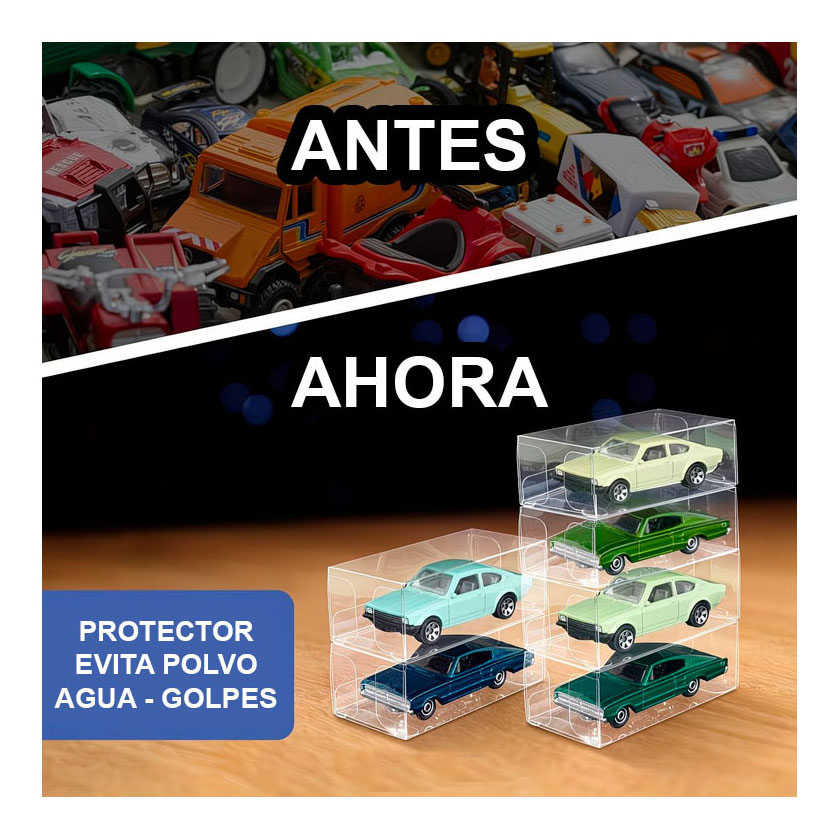 x10 Mica protectora - Case - Estuche Urna para Hot Wheels Premium - Maisto - Matchbox · imagen 2
