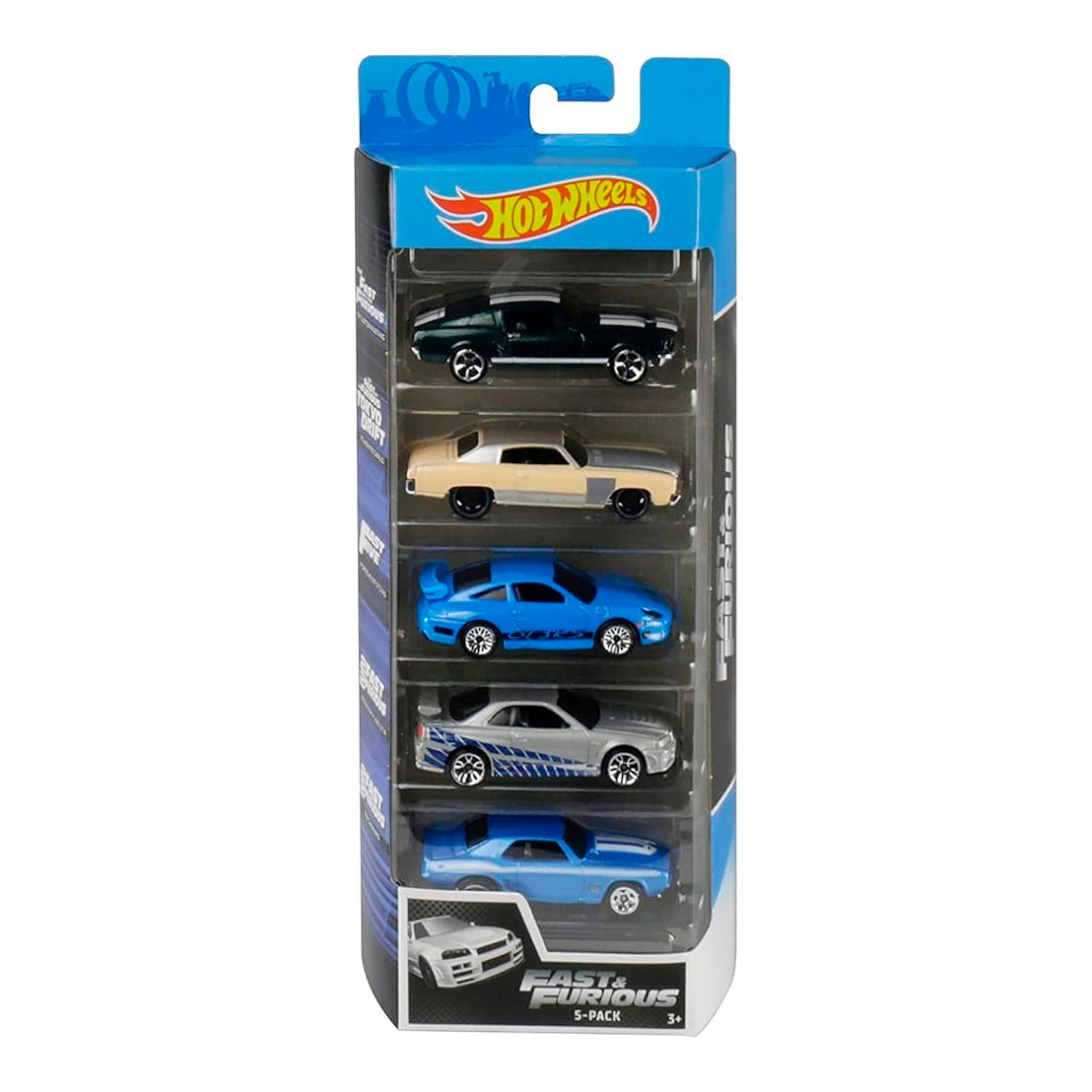 BLISTER PACK DE 5 AUTOS - FAST & FURIOUS - Rápidos y Furiosos GTR - R34 · imagen 1