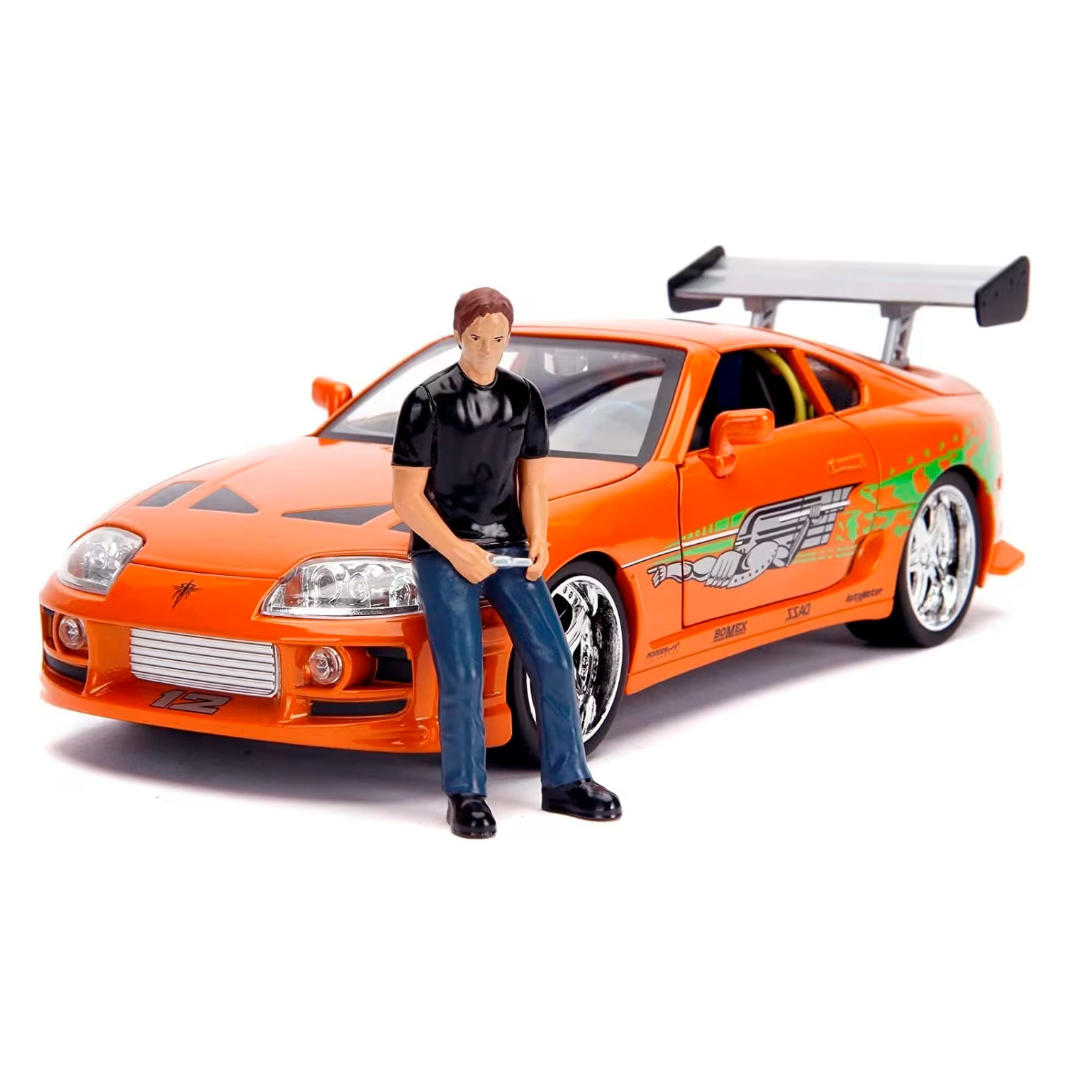 TOYOTA SUPRA MK4 + Brian O’Conner - Rápidos y Furiosos 1/18 · imagen 2